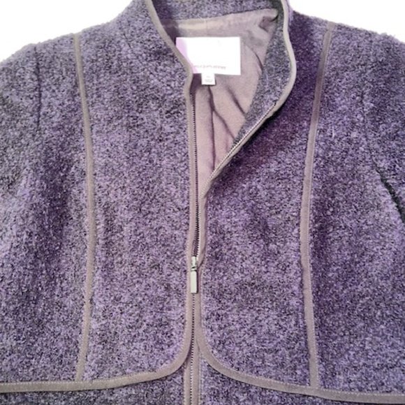 Classiques Entier unique, tailored navy blazer with black trim XS - Picture 14 of 16